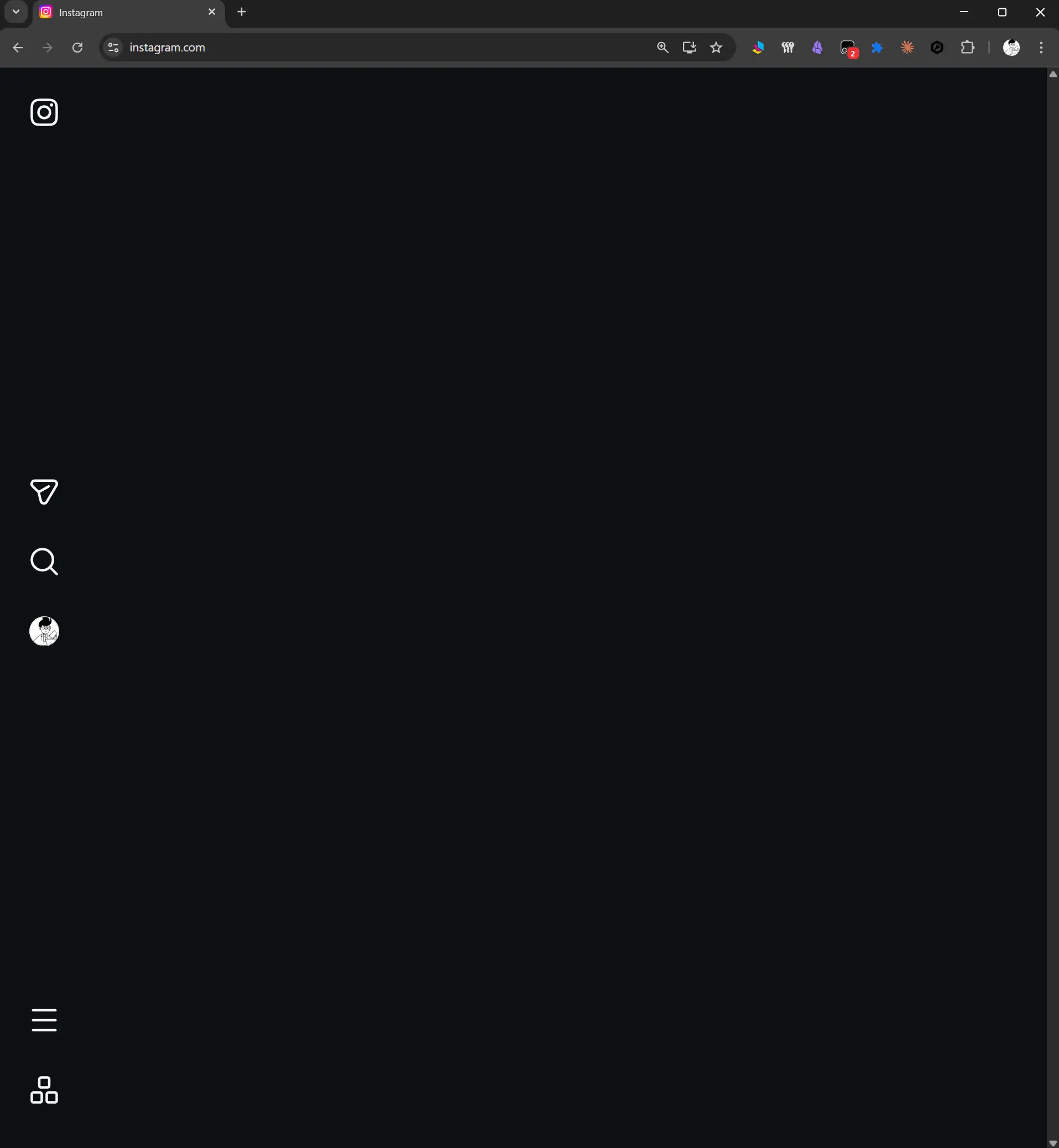 내 인스타그램 홈 화면, 아무것도 안 보인다.