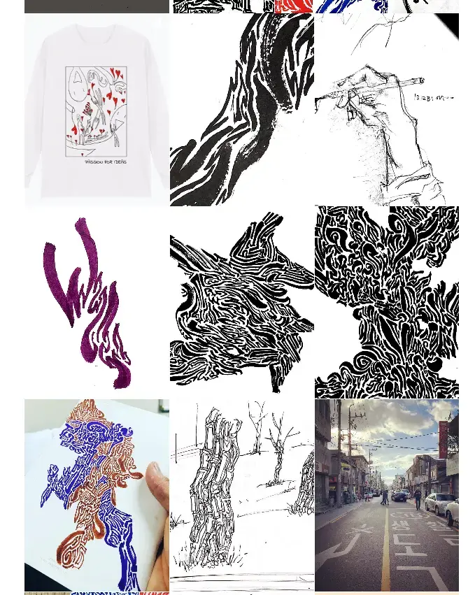 Drawings uploaded to Instagram